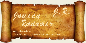Jovica Radomir vizit kartica